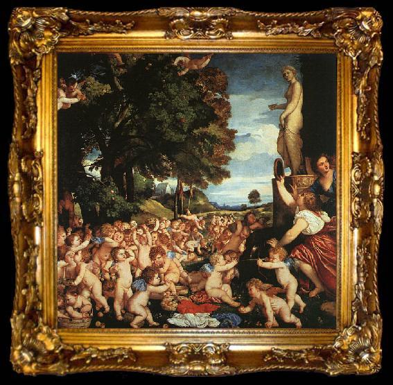 framed   Titian The Worship of Venus, ta009-2